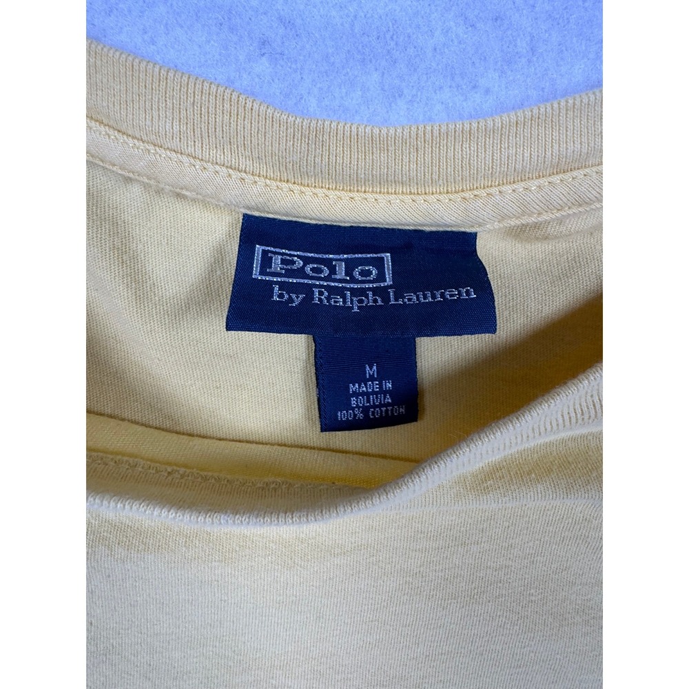 Polo Ralph Lauren Mens T-Shirt Bundle 4pk Navy Blue Yellow Pocket V-Neck Size M - Picture 10 of 16